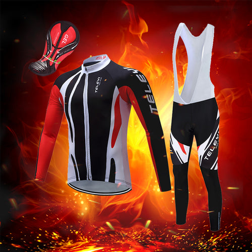 2019 winter thermal Fleece cycling clothing Men road bike jersey bib set Sport bicycle clothes pro team suit mtb dress male kit