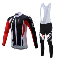 Load image into Gallery viewer, 2019 winter thermal Fleece cycling clothing Men road bike jersey bib set Sport bicycle clothes pro team suit mtb dress male kit