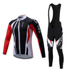 Load image into Gallery viewer, 2019 winter thermal Fleece cycling clothing Men road bike jersey bib set Sport bicycle clothes pro team suit mtb dress male kit