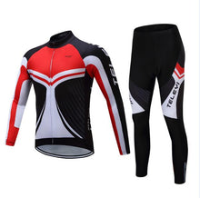 Load image into Gallery viewer, 2019 winter thermal Fleece cycling clothing Men road bike jersey bib set Sport bicycle clothes pro team suit mtb dress male kit