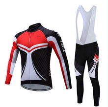 Load image into Gallery viewer, 2019 winter thermal Fleece cycling clothing Men road bike jersey bib set Sport bicycle clothes pro team suit mtb dress male kit