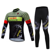 Load image into Gallery viewer, 2019 winter thermal Fleece cycling clothing Men road bike jersey bib set Sport bicycle clothes pro team suit mtb dress male kit
