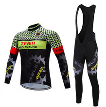 Load image into Gallery viewer, 2019 winter thermal Fleece cycling clothing Men road bike jersey bib set Sport bicycle clothes pro team suit mtb dress male kit