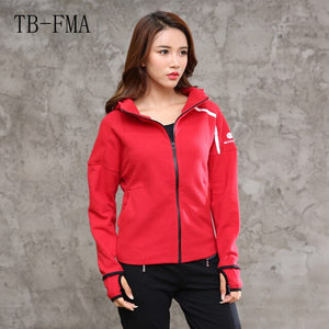 TB-FMA Yoga Shirts Overcoat Workout Top Winter Sport Long-sleeved Running Gym Sweatshirt Cloth Fitness Zipper Jacket Outerwear