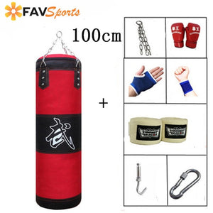 Training Fitness MMA Boxing Punching Bag with Hanger Empty Sport Kick Sandbag Muay Thai Boxer Gym Heavy Musculation Sandbag