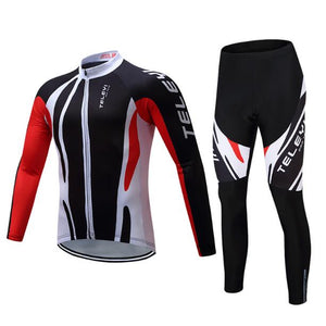 Autumn long sleeve cycling outfit men 2019 Pro team bike dress kit BIB bicycle clothing suit mallot MTB jersey set Sport clothes