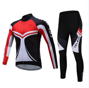 Autumn long sleeve cycling outfit men 2019 Pro team bike dress kit BIB bicycle clothing suit mallot MTB jersey set Sport clothes