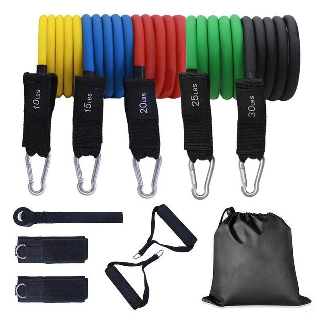 11 Pc/Set Rubber Band Resistance Gym Workout Banda Deportiva Elastic Sport Musculation Chest Exercise Fitness Exercise Equipment