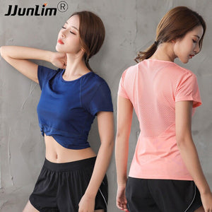 Women Fitness Top Yoga Shirt Summer Mesh Loose Running Shirts Dry Fit Workout Vest Gym Shirt Sport Tank Top Women fitness Cloth