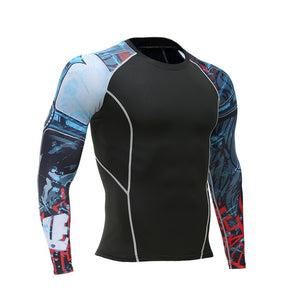 Men Women Fitness Long Sleeve Cycling Base Wear Men Bodybuilding Skin Sport Compression Shirt Bike Training Base Layer clothing