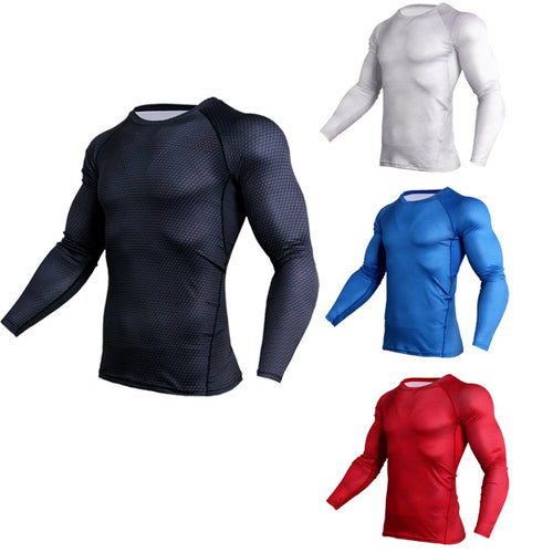 2018 New Long Sleeve T-shirt Sport Men Quick Dry Men's Cycling Base Wear Snake Gym Apparel Fitness Mens Rashgard Tights jerseys