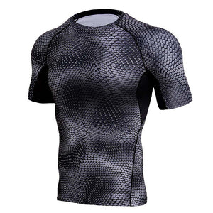 2018 New Long Sleeve T-shirt Sport Men Quick Dry Men's Cycling Base Wear Snake Gym Apparel Fitness Mens Rashgard Tights jerseys