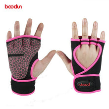 Load image into Gallery viewer, Unisex GYM Gloves With Wrist Belt Crossfit Fitness Gloves Bodybuilding Musculation Dumbbell Hand Palm Protector Sport Gloves