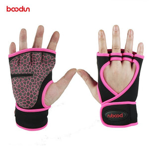 Unisex GYM Gloves With Wrist Belt Crossfit Fitness Gloves Bodybuilding Musculation Dumbbell Hand Palm Protector Sport Gloves