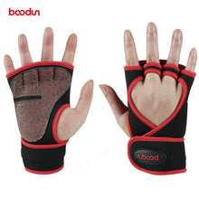 Load image into Gallery viewer, Unisex GYM Gloves With Wrist Belt Crossfit Fitness Gloves Bodybuilding Musculation Dumbbell Hand Palm Protector Sport Gloves