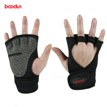 Load image into Gallery viewer, Unisex GYM Gloves With Wrist Belt Crossfit Fitness Gloves Bodybuilding Musculation Dumbbell Hand Palm Protector Sport Gloves